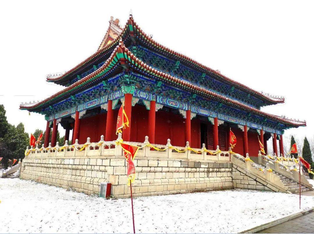 春雪中的禹王亭