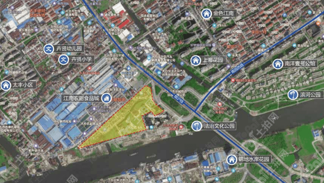 太倉城廂鎮204國道西地塊掛出起拍樓面價7500元㎡