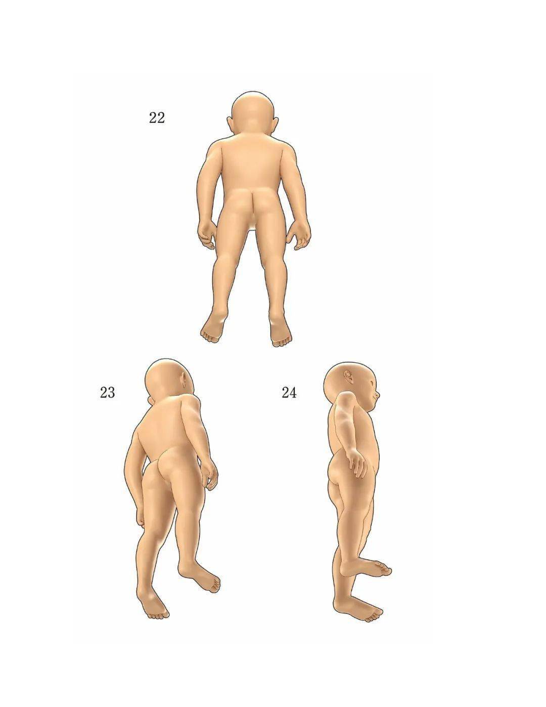 动漫小孩人体动态形体表现绘画姿态参考素材手绘速写临摹素材