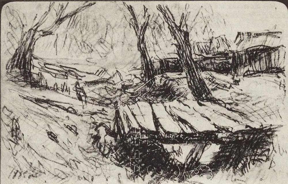 俄国杰出画家列维坦经典素描手稿72幅