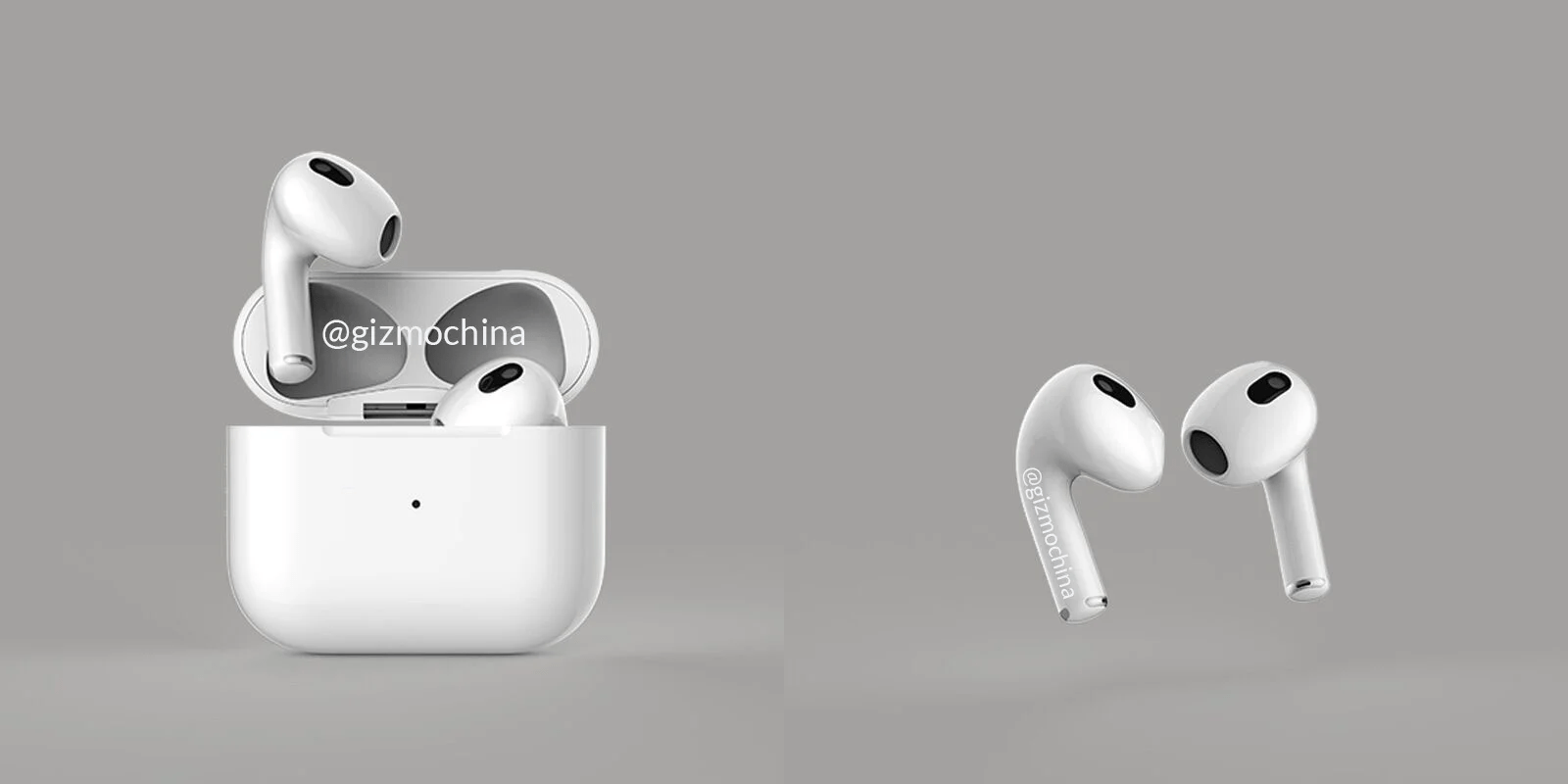 彭博社,外观,AirPod|疑似AirPods 3高清渲染图曝光：外观与AirPods Pro相似