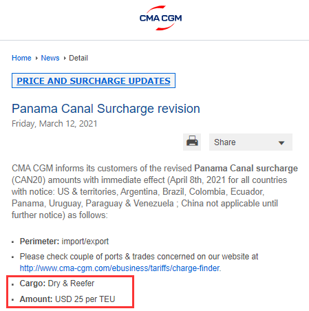 自2021年4月15日(date of cargo receipt at origin)起,将在从东亚到