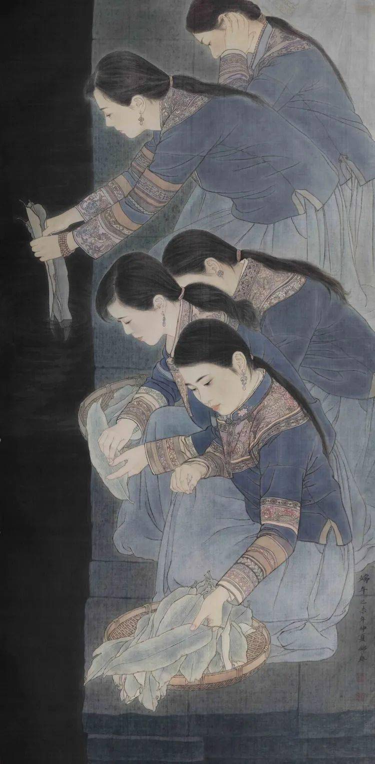 他笔下的畲族女孩那样的恬静,如诗如梦_作品
