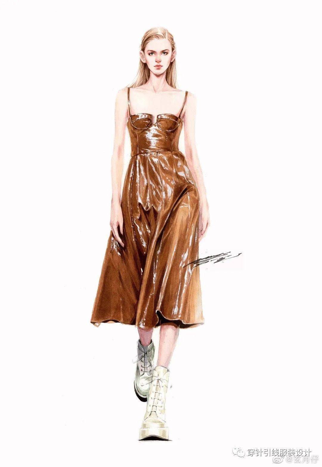 效果图80张服装效果图线稿