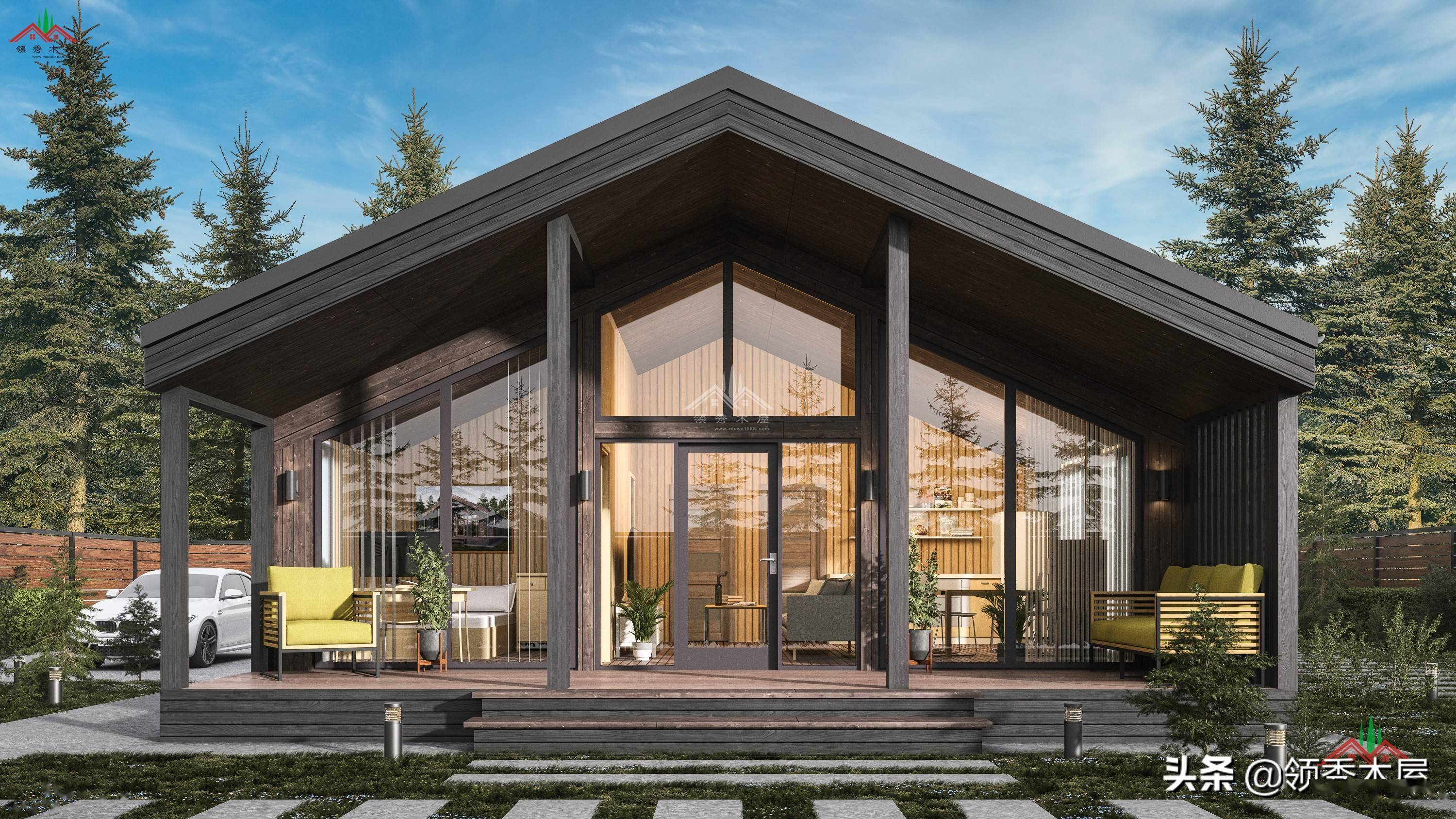 你需要成本不太高效果还不太差的现代风格木屋这7款方案可以参考