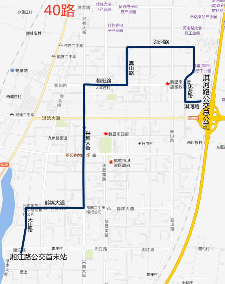 鹤壁37路公交车路线图图片