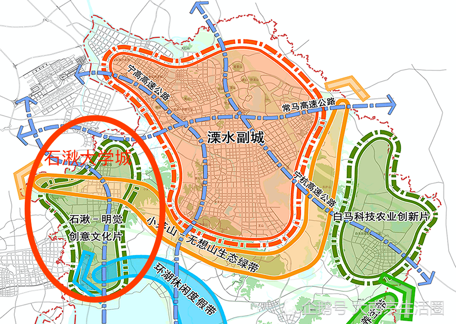 (溧水旅游带上的石湫大学城)