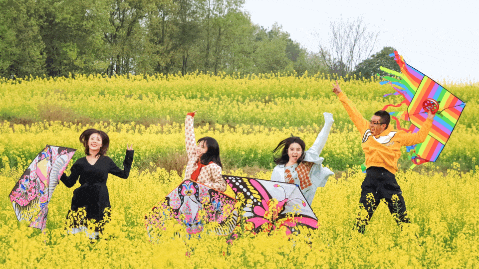 特技风筝表演不妨到黄龙溪欢乐田园逛逛风筝节喜欢放风筝的亲与春天