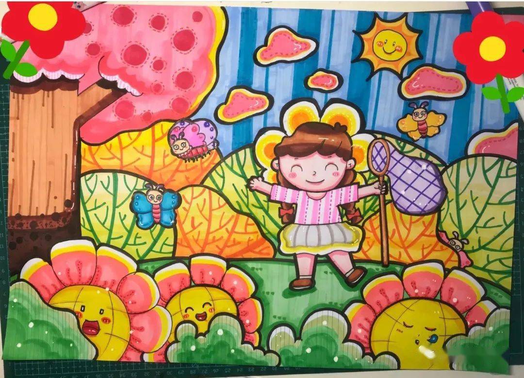 儿童绘本：彩虹色的花|插画|儿童插画|Janet南南 - 原创作品 - 站酷 (ZCOOL)