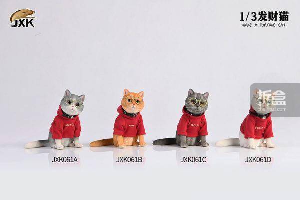 JXK.STUDIO美短发财猫1/3动物GK模型猫咪宠物摆件_皮革