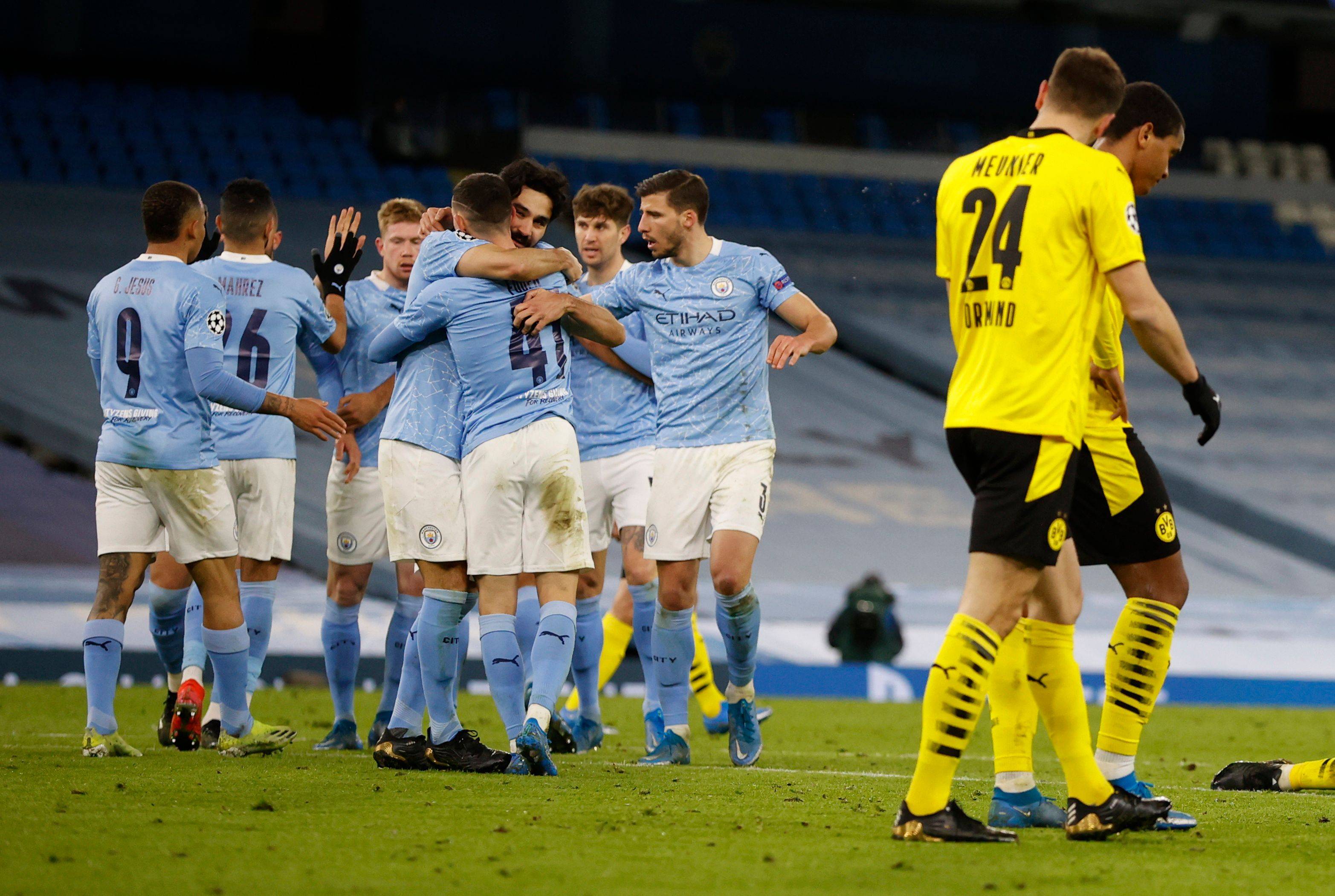 足球——欧冠:曼城胜多特