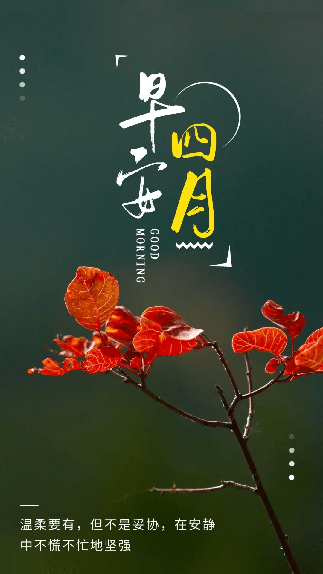 4月阳光一段话;早安_春光