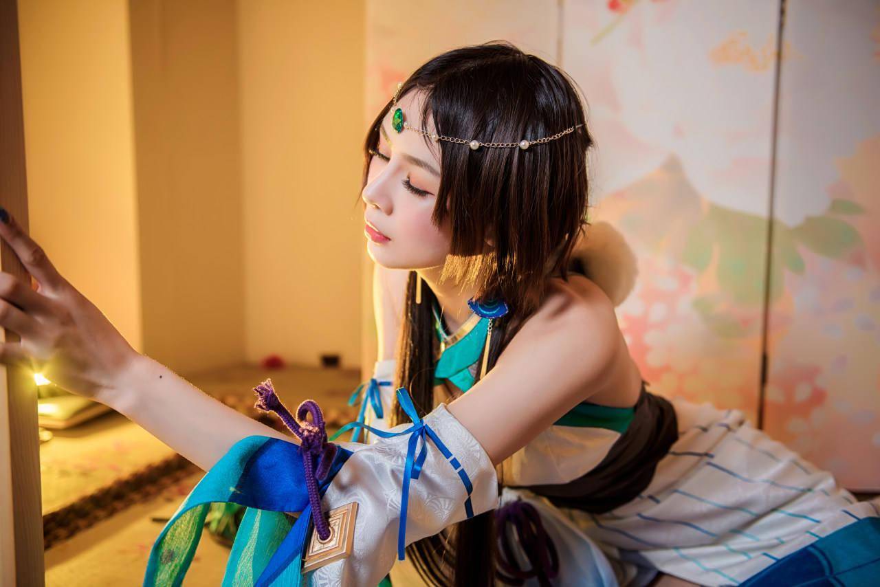 阴阳师八百比丘尼苍之雀羽cosplay