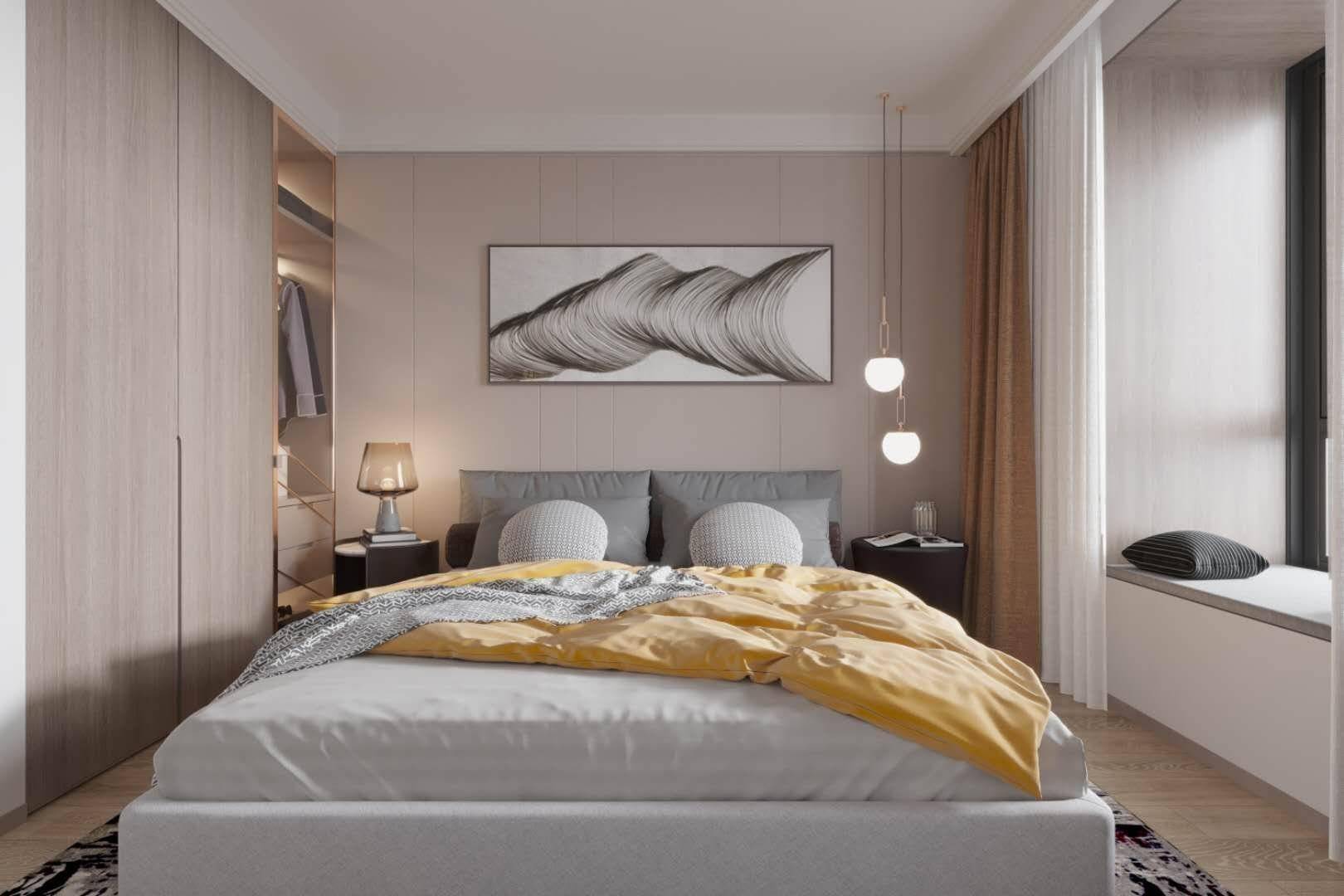 文化小区92㎡两居室现代简约风格装修效果图赏析!_空间