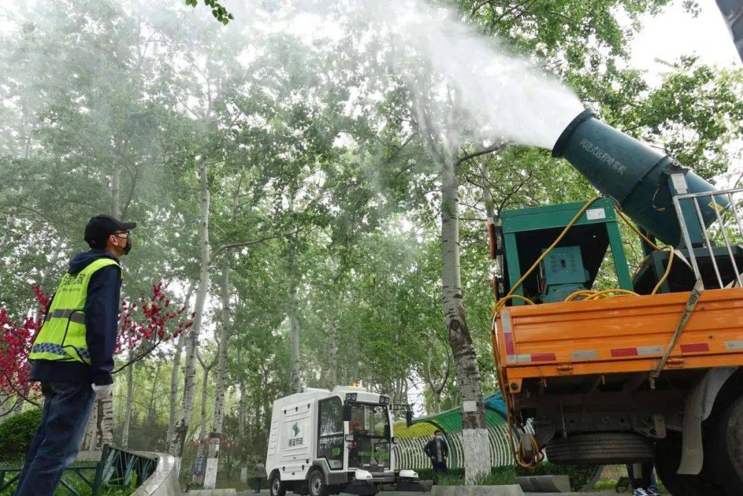 直击北京杨柳飞絮治理:高压喷雾车上阵!防护办法请收好