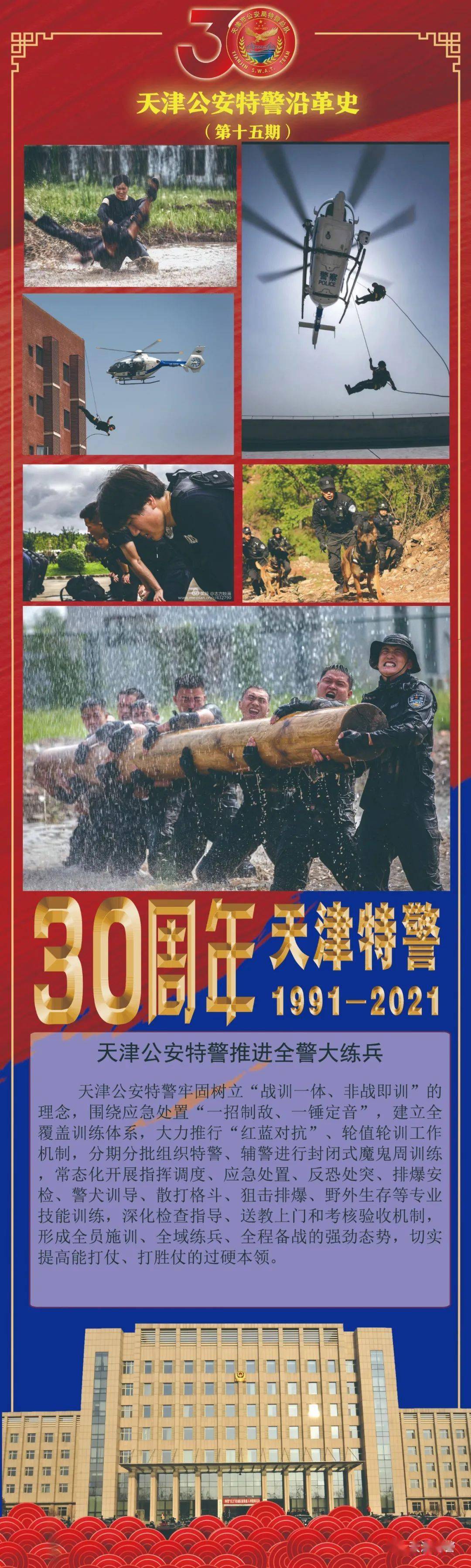 建队30年天津公安特警沿革史第十五期