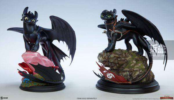 sideshow12寸高驯龙高手无牙仔toothless雕像