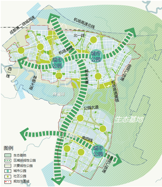 多层次开放空间体系来了成都未来科技城片区设计草案公示