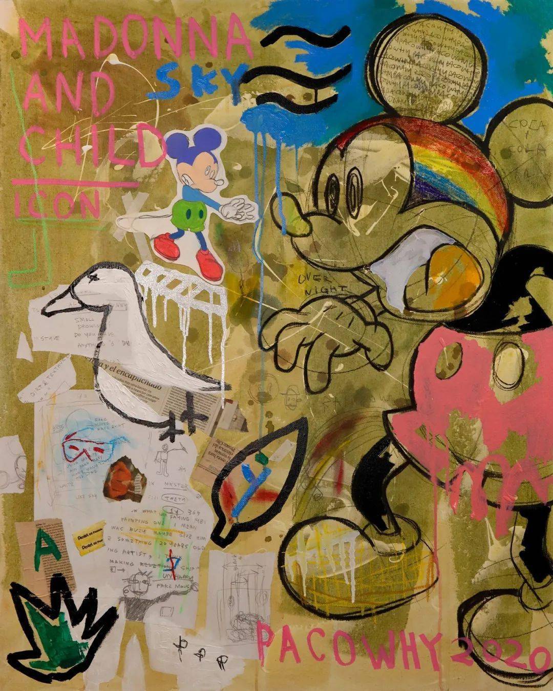 graphite, collage on canvas, 2020_shanghai, chinapreparation