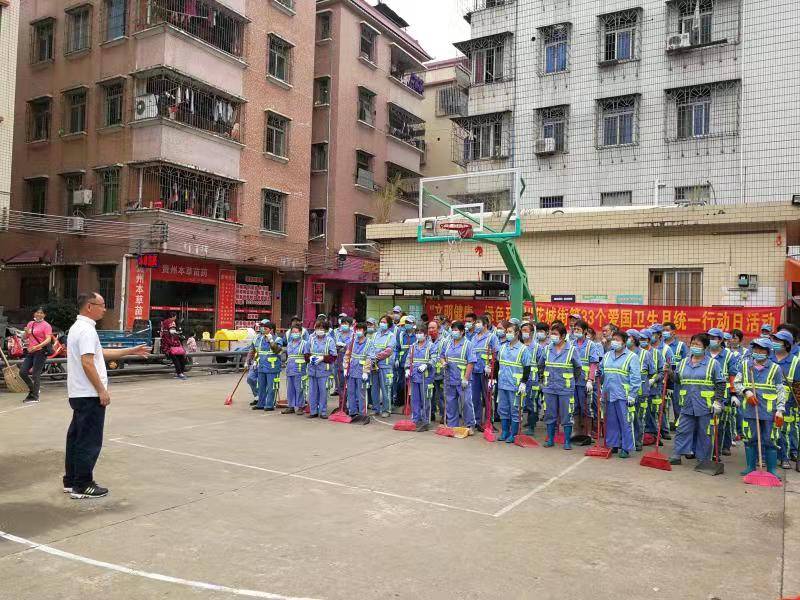 文明健康,绿色环保!花城街19个村,社区开展爱国卫生月统一行动