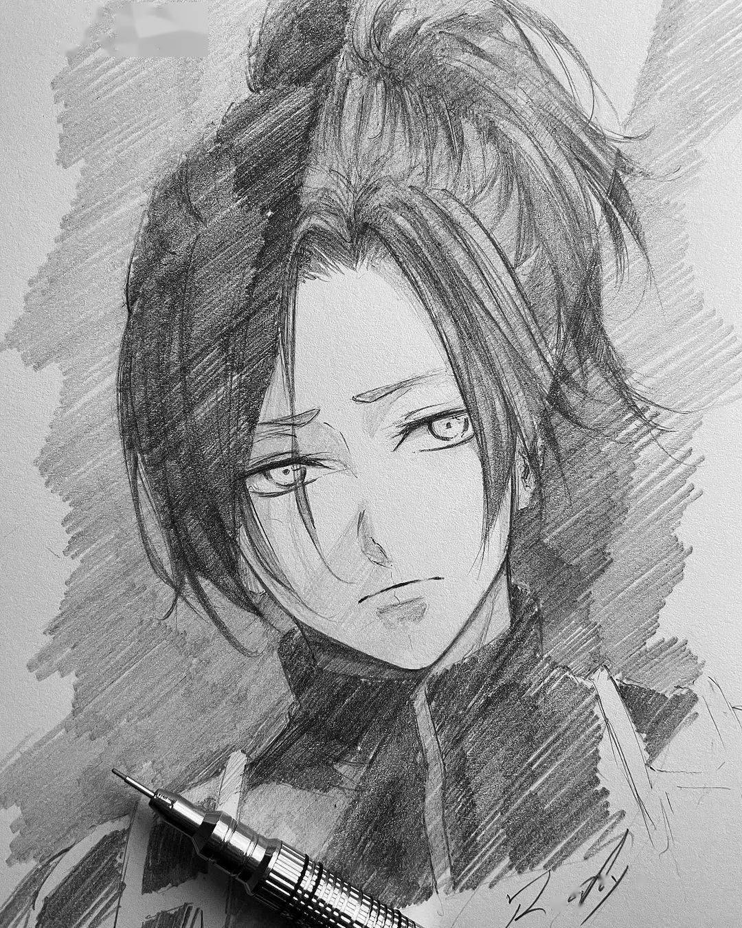 动漫不会上色?黑白铅笔也能画出佳作