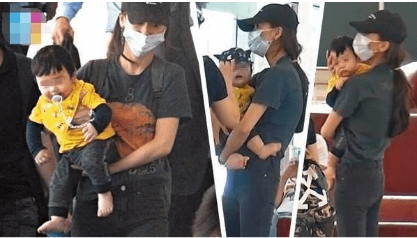 黄晓明baby带儿子就医小海绵手上的东西惹人注意有点随意了