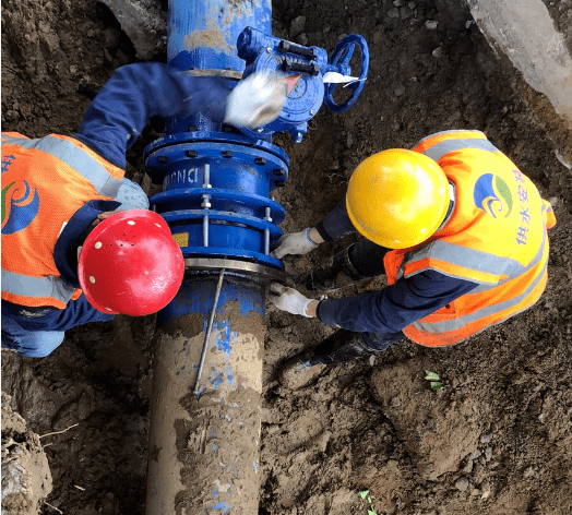 关系两地群众用水安全桐城这条供水管线通水啦