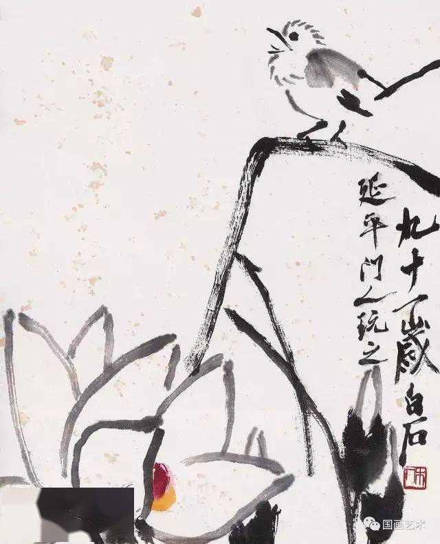 绰约新妆玉有辉——现当代名家笔下的玉兰_鹦鹉