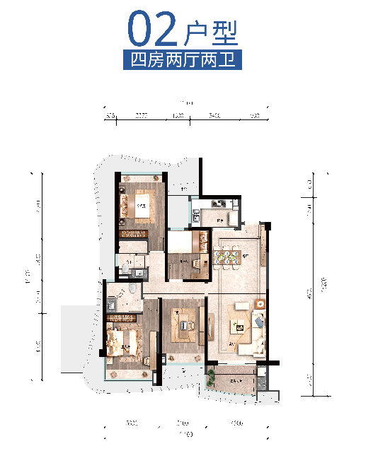 好住丨雅居乐清水湾低密花园洋房 客厅连接阳台 悦览无限风光_户型