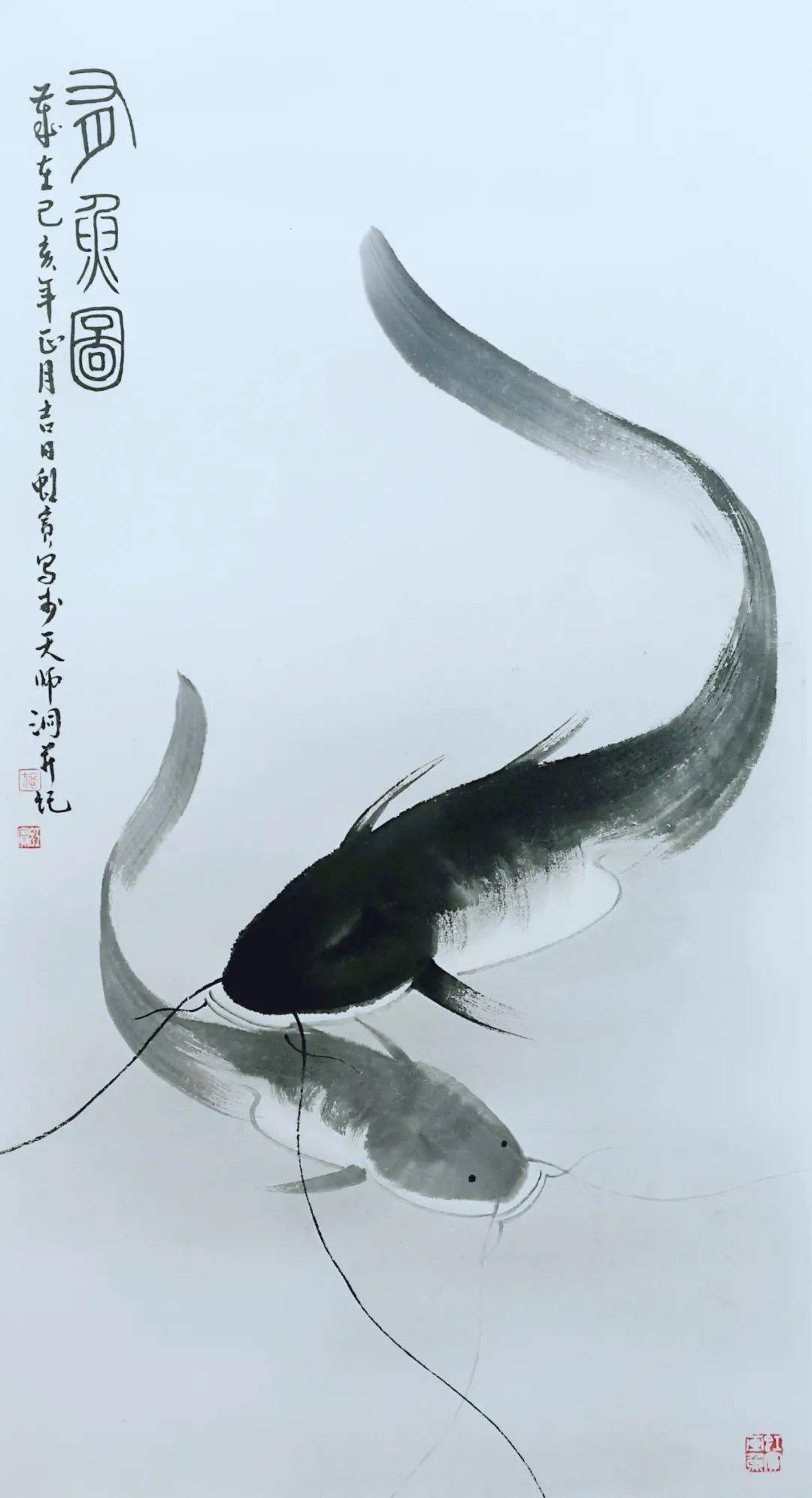 鱼乐,在空灵澄澈的虚无空间里遨游_施虹宾