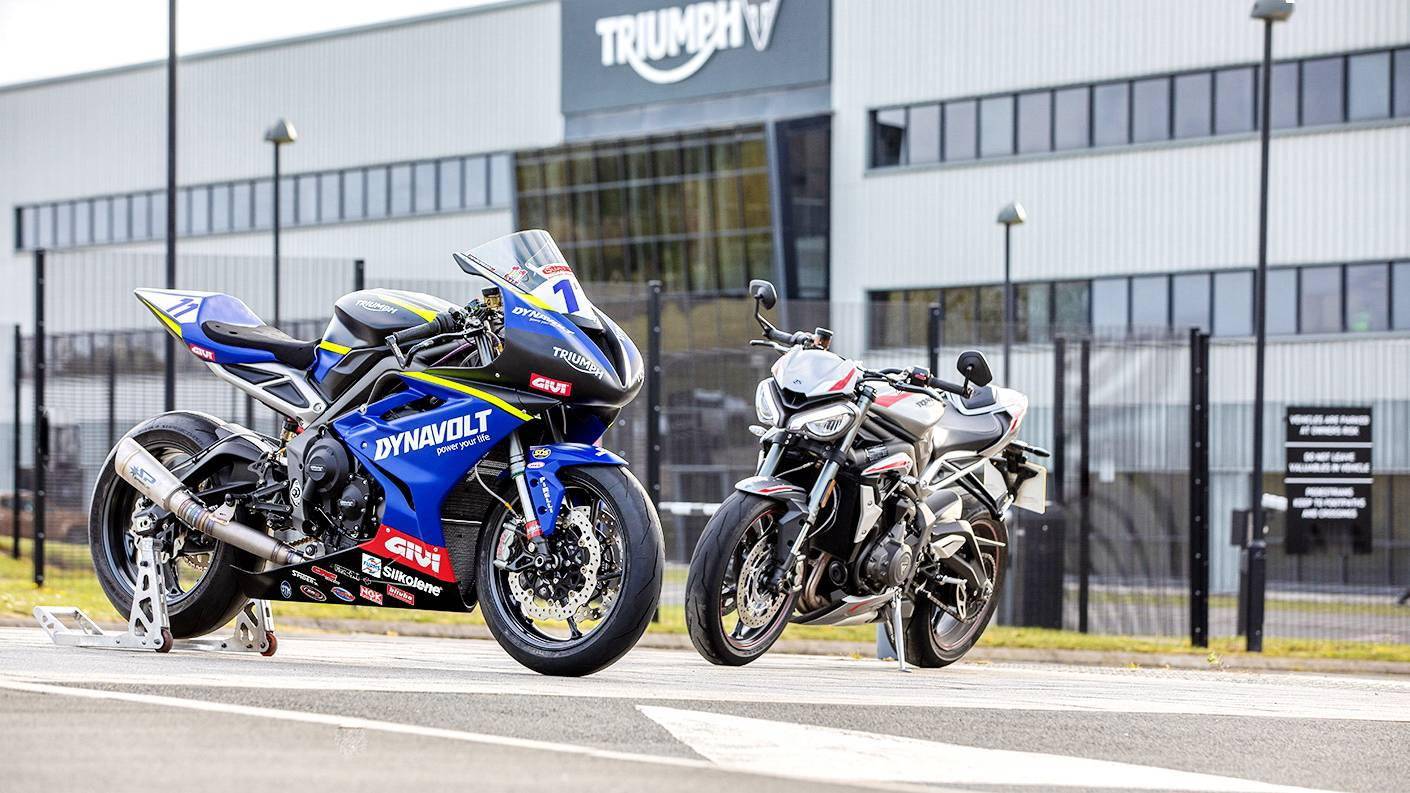 凯旋摩托展示三气缸765赛车