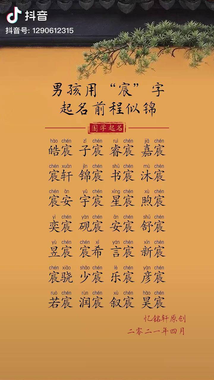 男孩取名带宸又好听寓意又好起名改名名字待产孕妇孕期