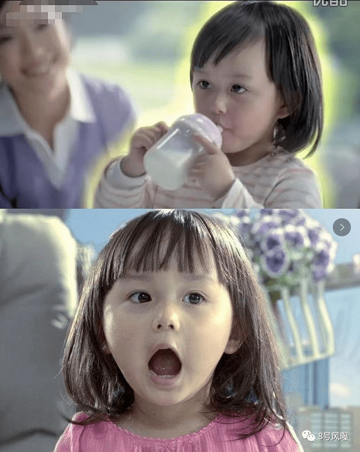 年仅两周岁的刘楚恬获得了年度明星宝贝总冠军 ,之后她拍过某牛奶品牌