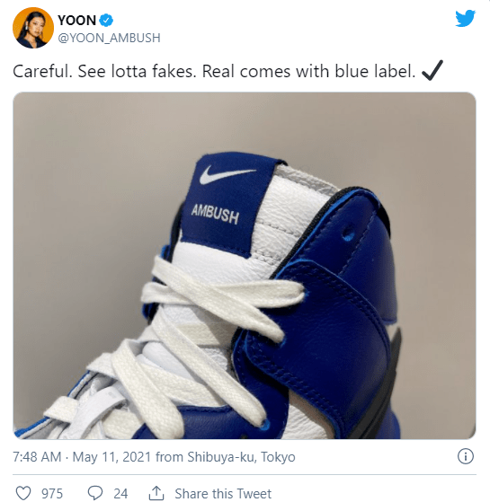 提前货fake横行ambush主理人教你如何辨别真伪dunk联名下周即将登场