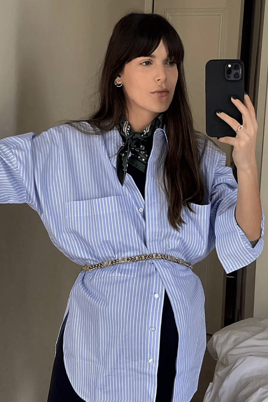 衬衫丝巾的30套经典穿搭方案一学就会时髦炸了