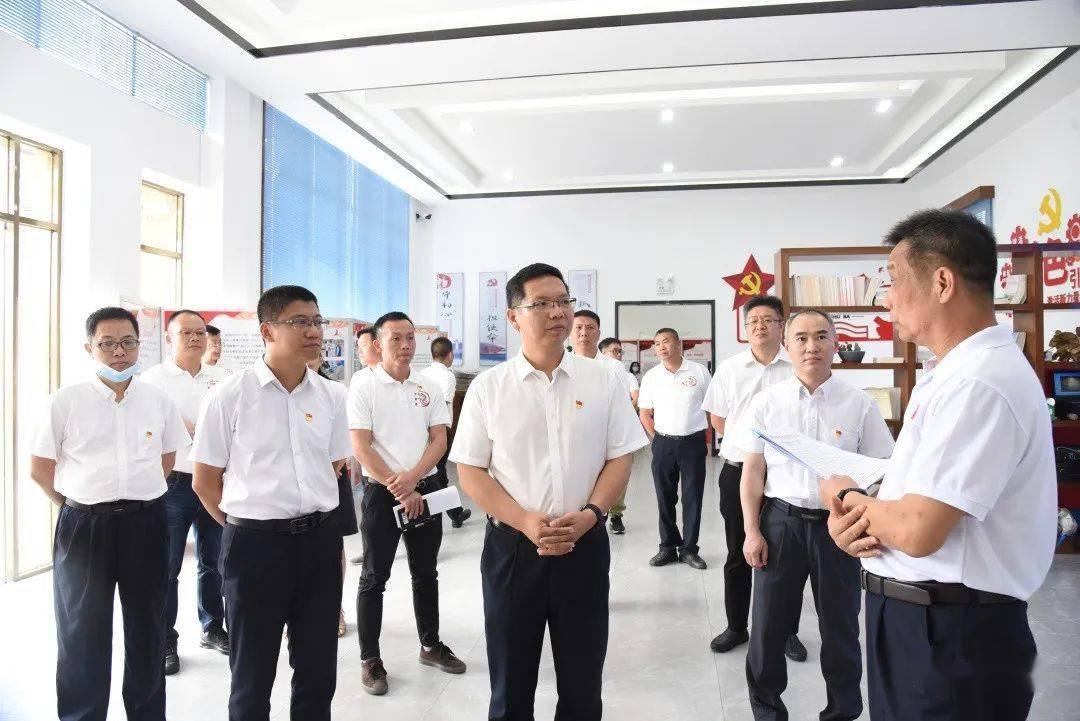 横沥镇委书记覃春率队开展党史学习教育调研工作加快推进全镇党史学习