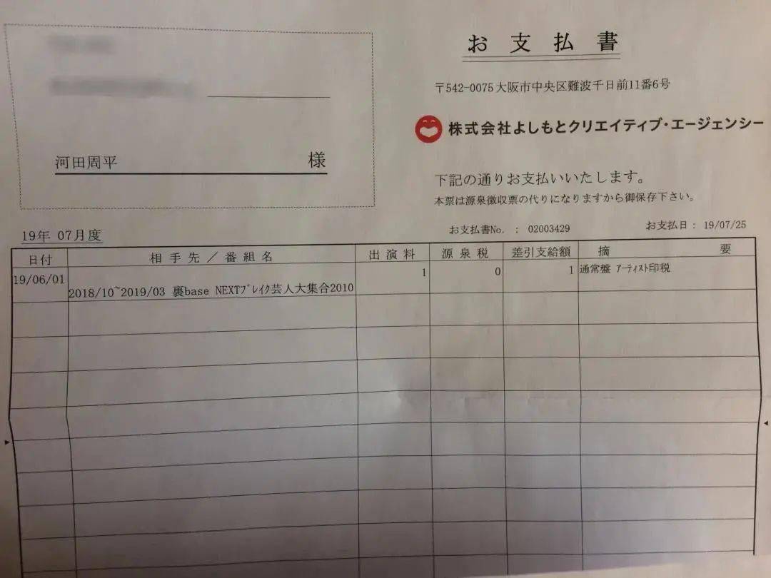 演出费只有一日元的搞笑艺人 却比演员爱豆赚得多 日本演艺圈薪金大曝光 收入