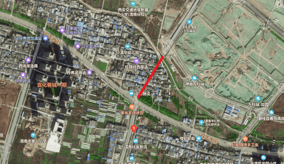渭南市区310国道改线图图片