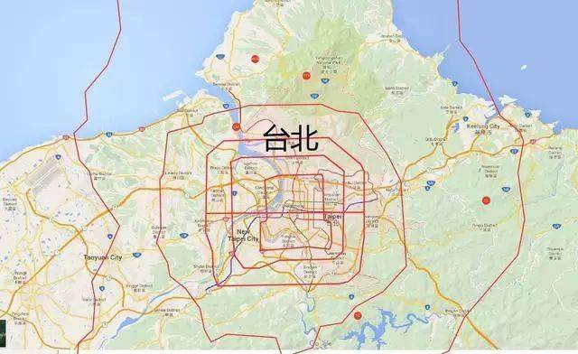 臺北感覺面積小於北京4,上海市區面積較大但是行政區域小於香港3