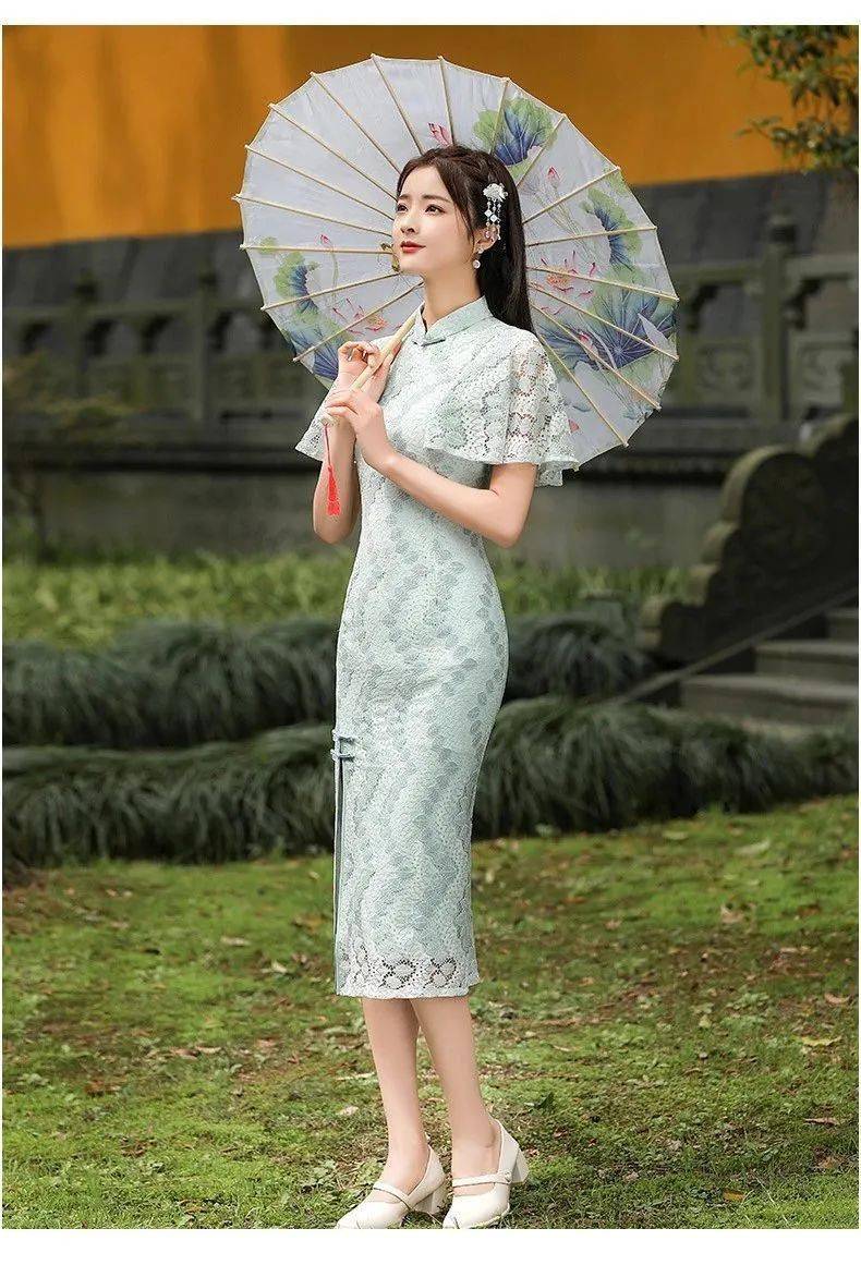 适合夏天穿的旗袍清新脱俗甜美温婉