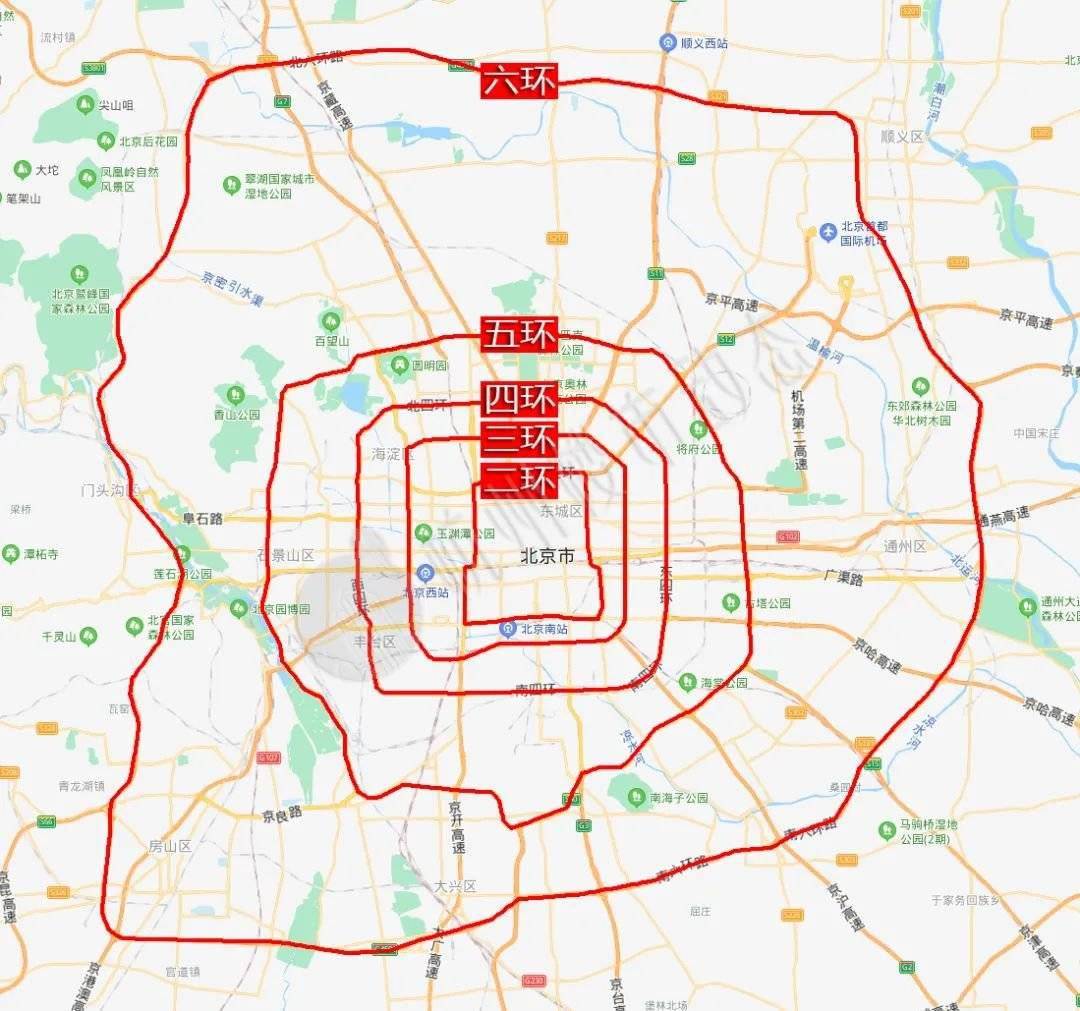 北京环路地图高清版图片