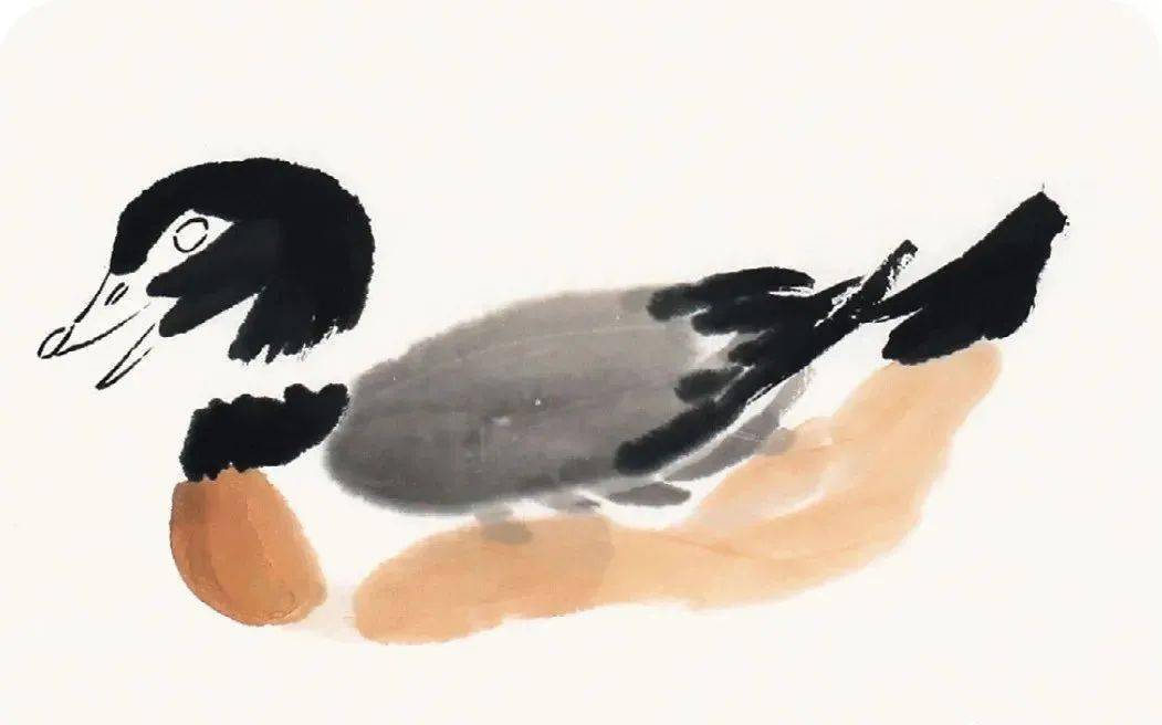 水墨画鸭子的画法图片