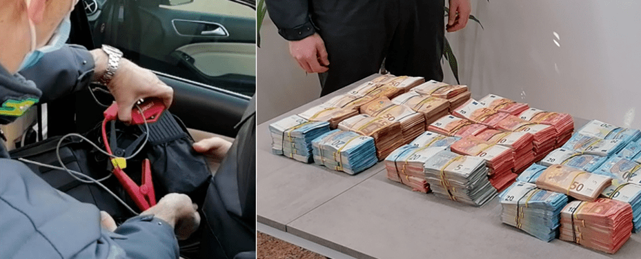 2华人奔驰车内被搜出36叠现金,近80万欧!