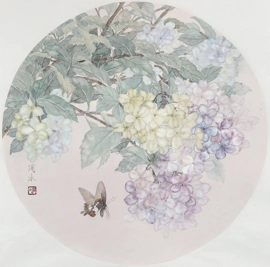 金尚艺讯十年磨一剑周冰没骨花鸟画作品展在湖南长沙隆重开幕