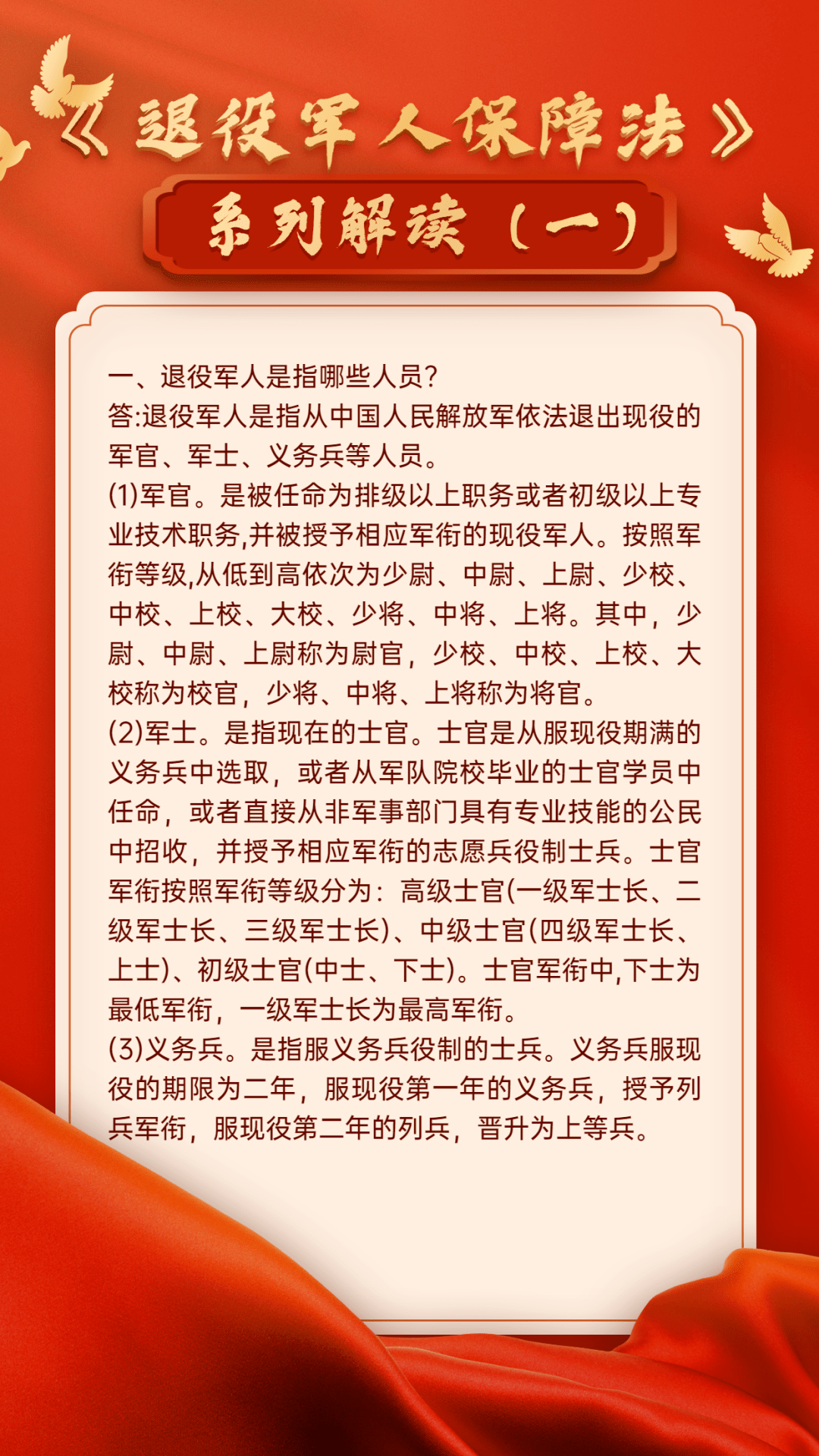 退役军人保障法系列解读开栏啦