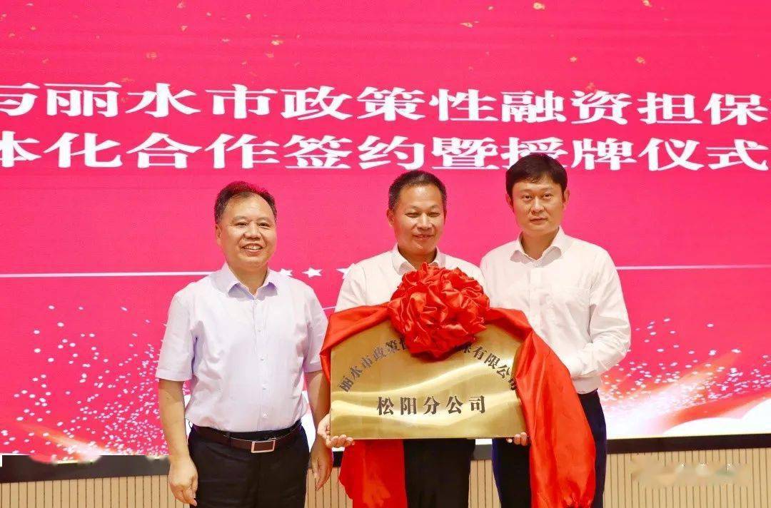松阳县政府与丽水市政策性融资担保有限公司一体化合作签约