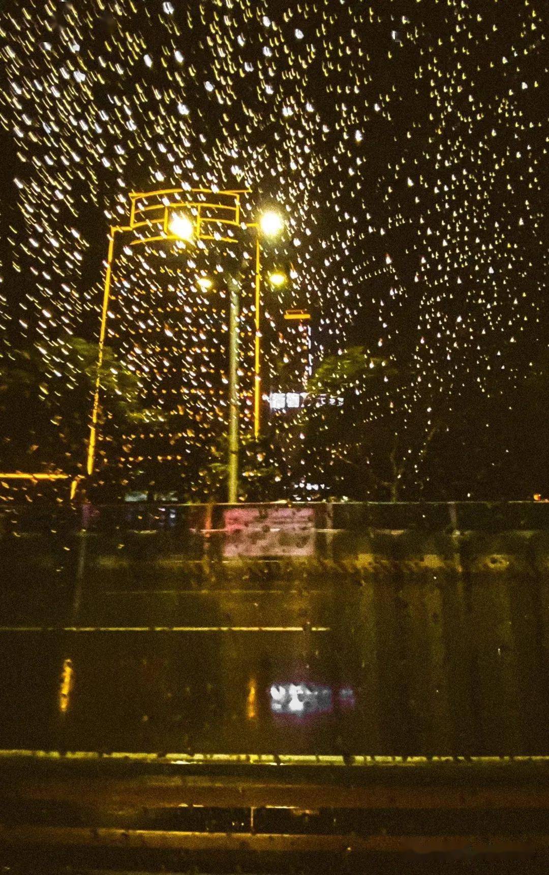 路灯夜景雨夜图片