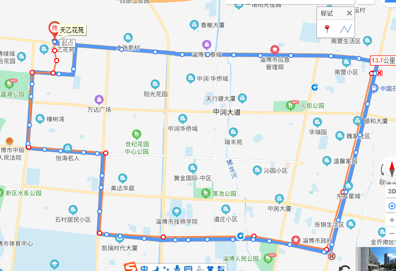 张店60路公交车路线图图片