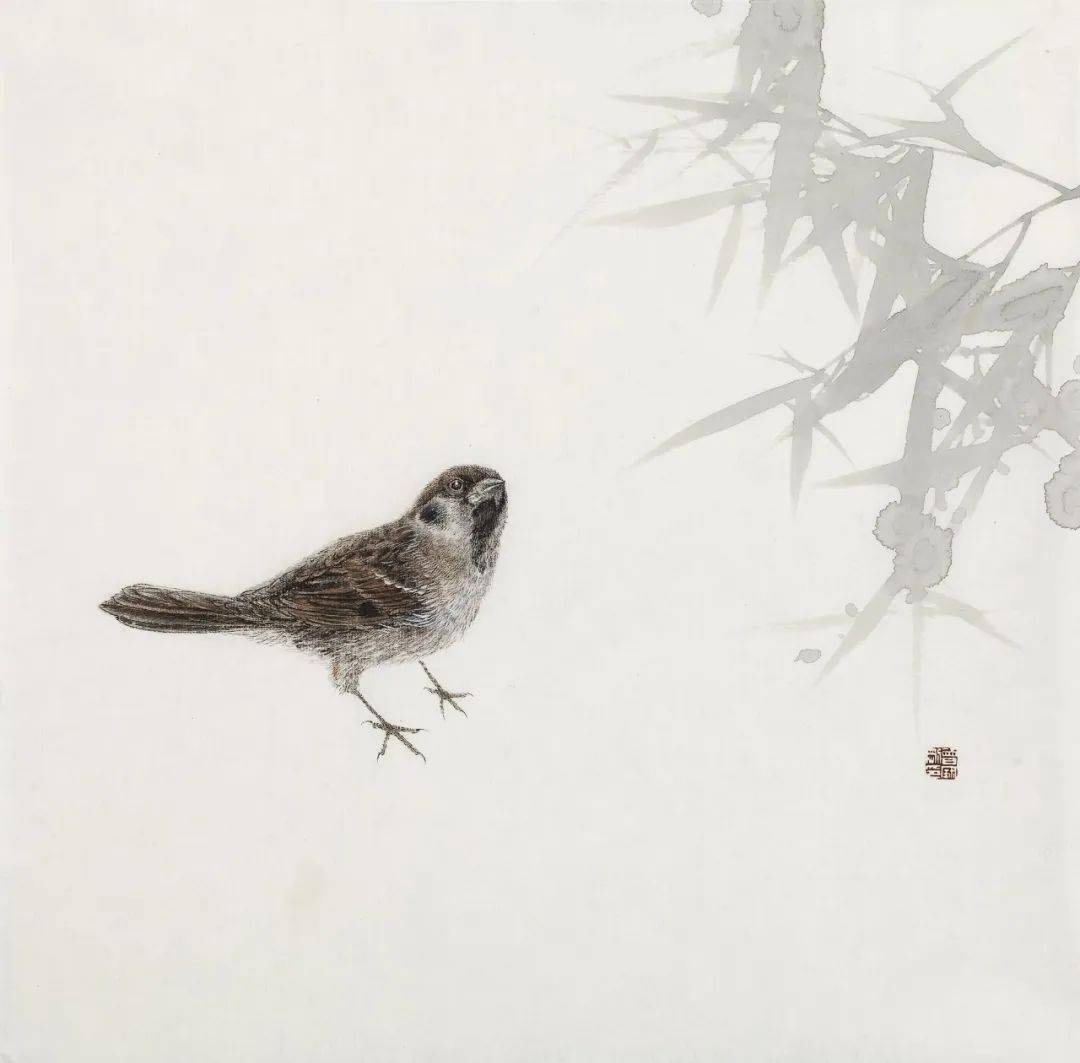 画意这组花鸟画疏淡空灵意境深远