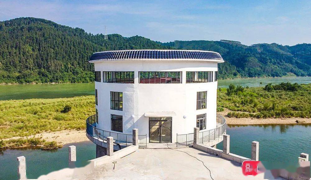 航拍水厂新取水口工程融水城市的生命线